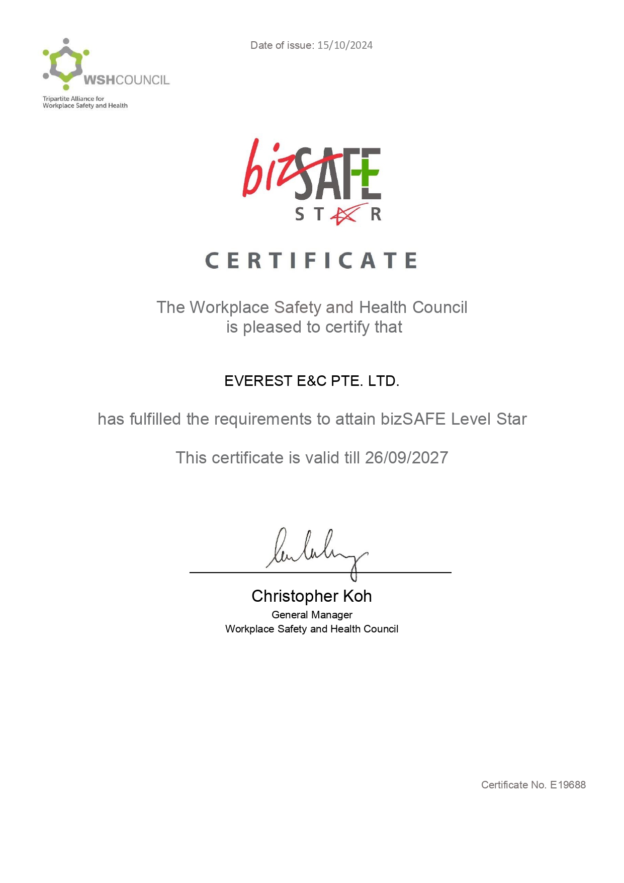 Biz Safe Star